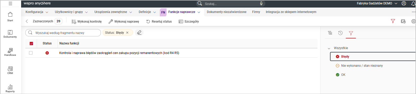 Kontrola i naprawa danych