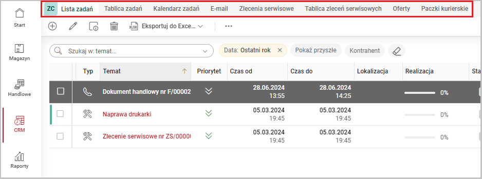 nawigackja w oknie