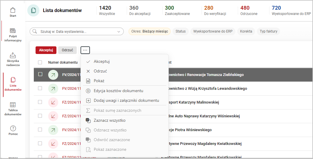 statusy trzykropek