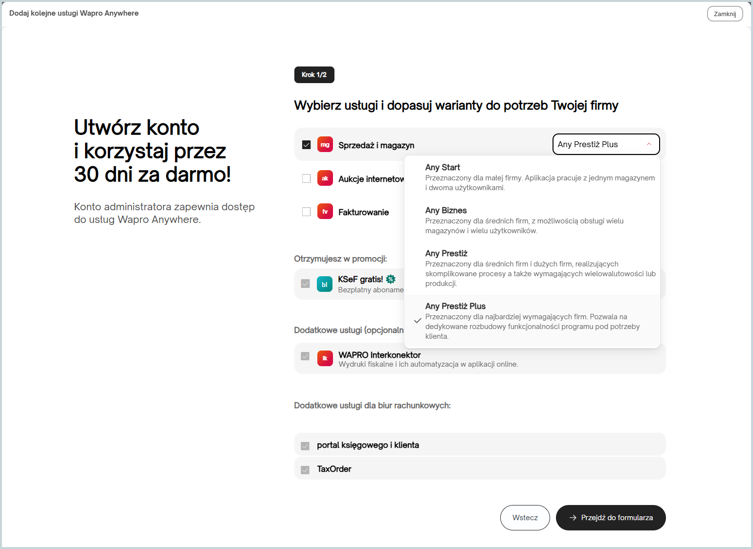 zakończ okres testowy