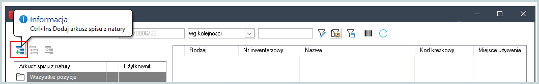 Dodawanie arkusza spisu z natury w Wapro Best – tworzenie nowego arkusza inwentaryzacyjnego do ewidencji środków trwałych i wyposażenia