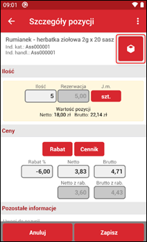 Wapro mobilny handlowiec karta produktu