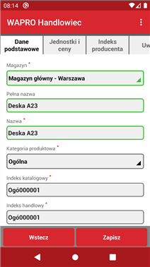 Wapro mobilny magazynier produkty