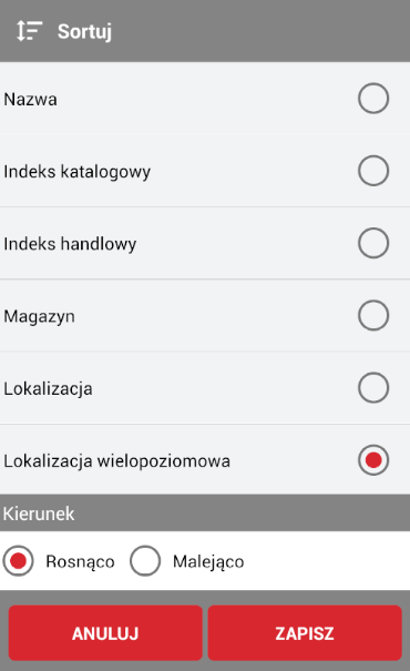 wapro mobilny magazynier lokalizacje wielopoziomowe