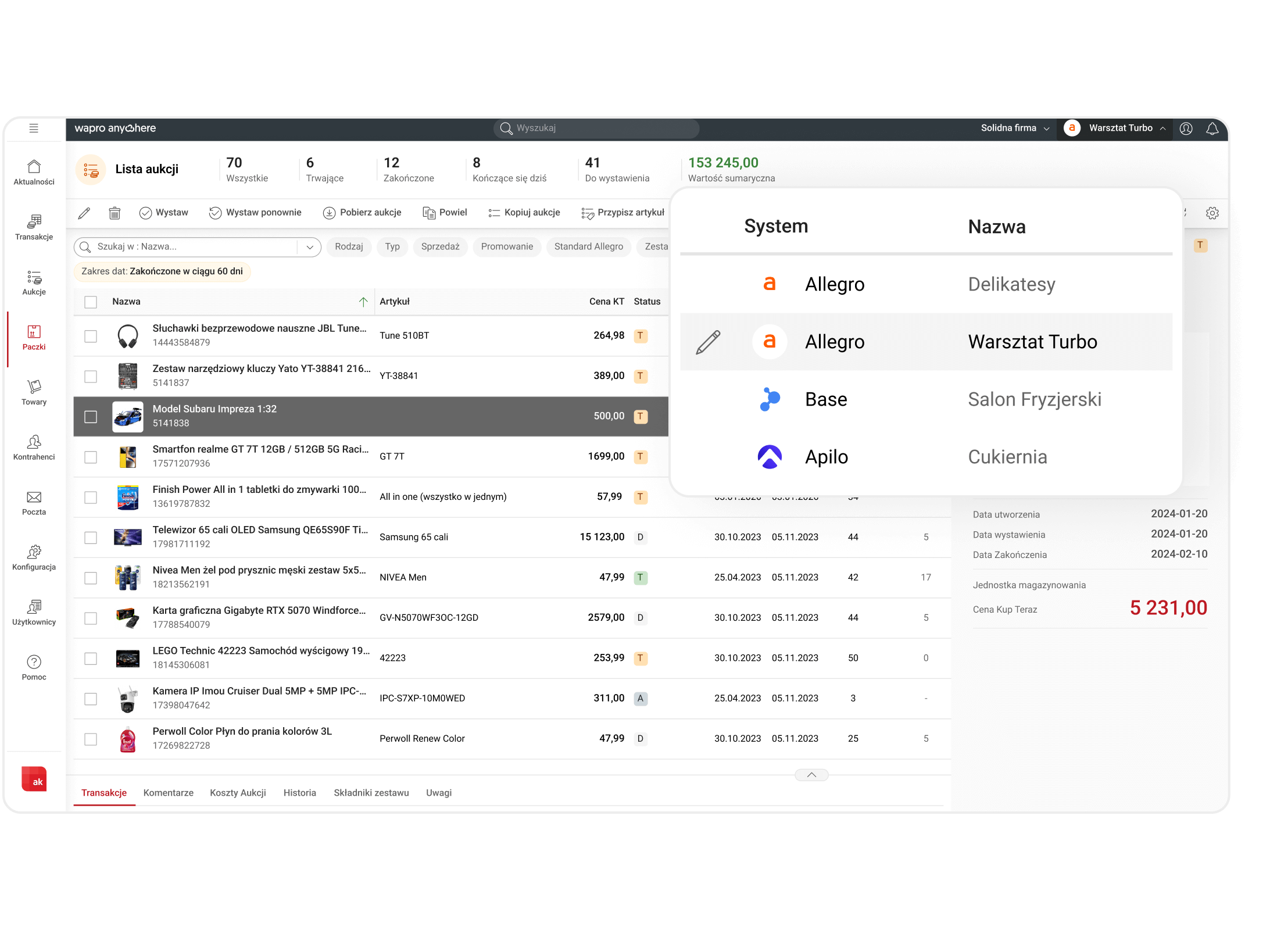 Wapro Aukcje internetowe